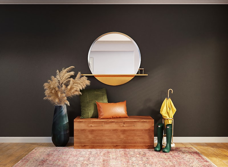Abstract interior shot of a beige staircase and textured wall, striking geometric composition, warm lighting, no human